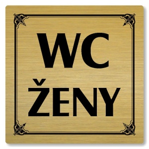 WC ženy, 80x80mm, zlatá, Nebraska
